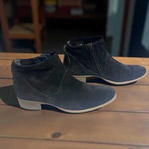 Paul Green Boots Womens UK 5 US 7.5 Logan Bootie Suede Side Zip Ankle Black